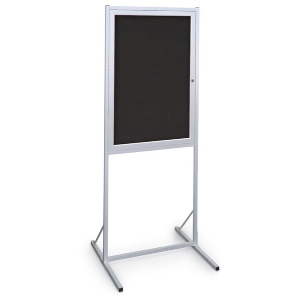 Sliding Door Indoor Enclosed Corkboard, 4